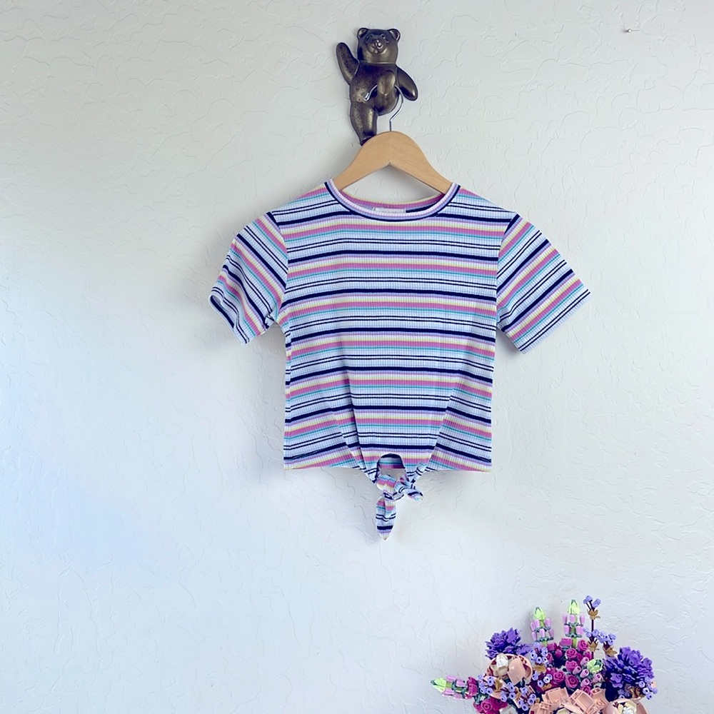 5 for $25🌈 Walking On Sunshine girls M top multicolored ribbed top